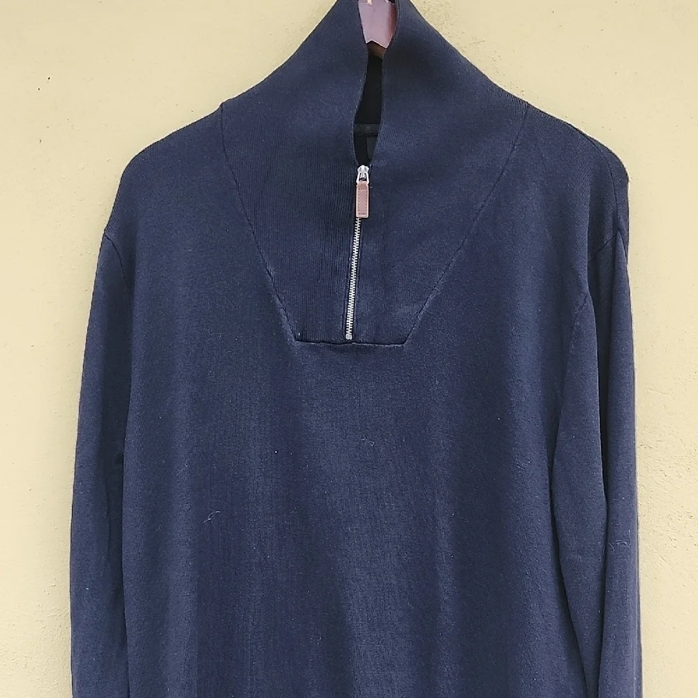 Banana Republic Luxe 3% Cashmere 55% Cotton Navy Sweater